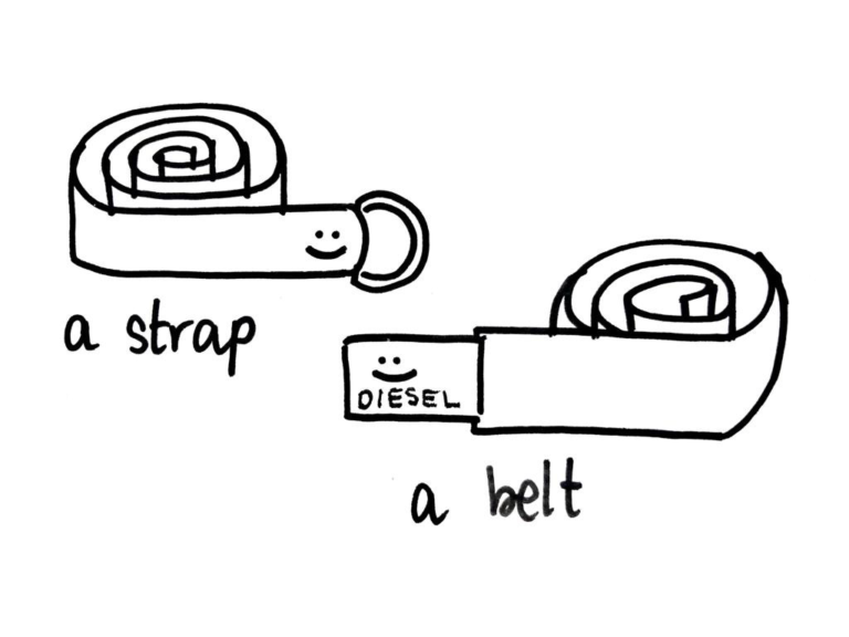 a strap or a belt